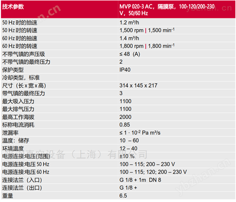 Pfeiffer德國普發MVP 020隔膜泵